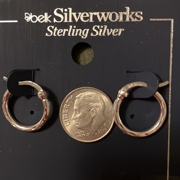 NWT Sterling Silver Hoops - Picture 4 of 4